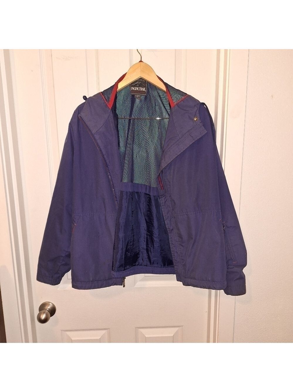 Pacific Trail Blue Hooded Zipper Coat